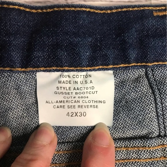 All American Jeans 42x30 Made in USA - Picture 5 of 6